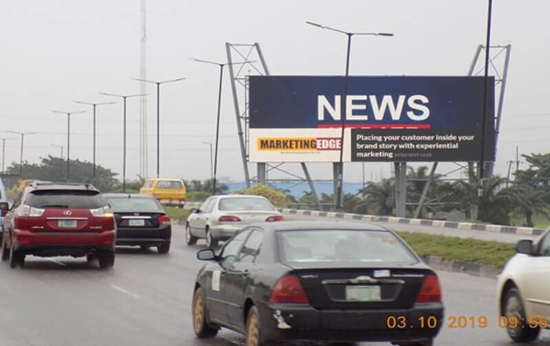 Lagos LED board AT OJOTA INTERCHANGE BY GANI FAWEHINMI PARK FTF MAGODO, MOTORWAYS TO OJOTA, OWORONSHOKI (PM)