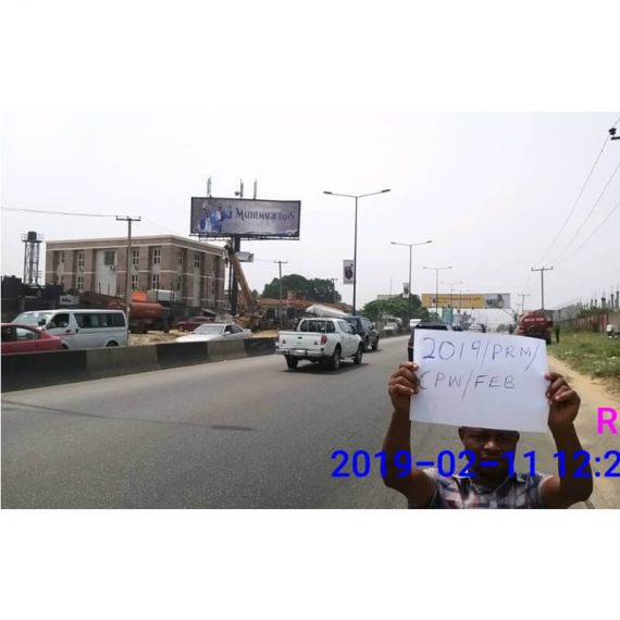 Port-harcourt Unipole Board Along Aba Road by Rumuomasi Market Junction (CH)