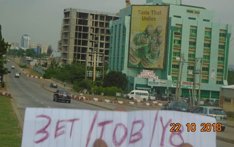 Abuja Wall Drape Along Central District Area on Theodack Plaza Opp. The Doom Night Club FTF Airport/ City Gate (AM)