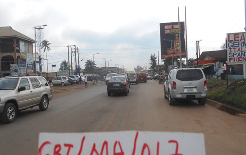 Benin Portrait board Along Ekewan Road by Stadium Junction Junction Benin City (AM)