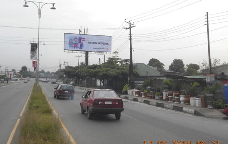 Port-Harcourt Unipole board Along Oluobasanjo Waterlines Road Close To Divisional Police Station FTF Ikoku /Mile 3 Market (AM)