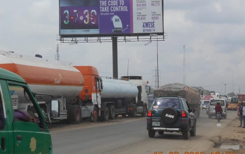 Port-Harcourt Unipole board Along Port Harcourt –Aba Expressway Before Toll Gtae FTF Oyigbo & Aba  (AM)