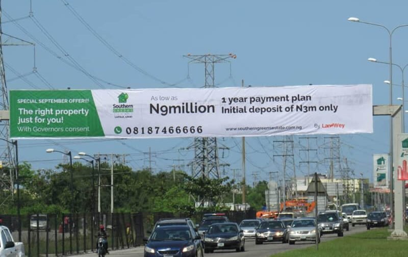 EYE CATCHER BOARDS BEFORE AND AFTER SECOND TOLL GATE ALONG LEKKI/EPE EXPRESSWAY (LTSP)