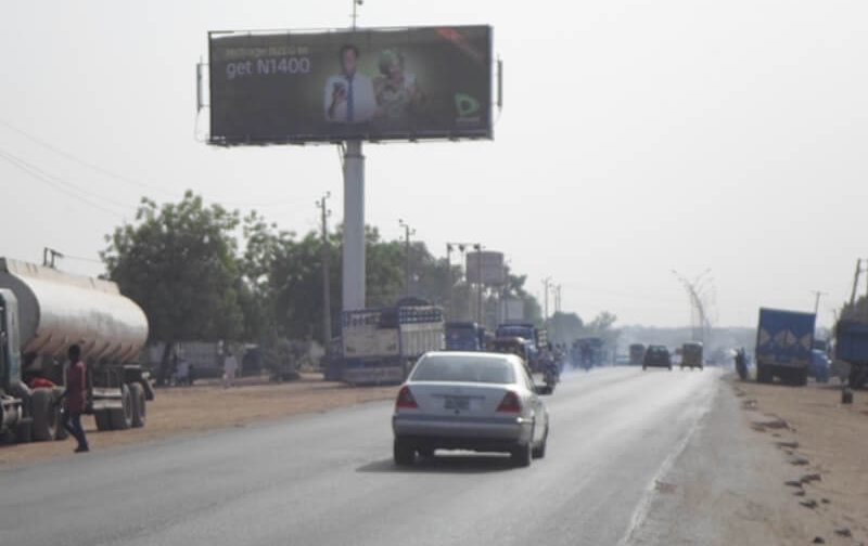 Kano Unipole Board Hadejia road by Tokarawa special school fence FTF Hadejia (INVM)