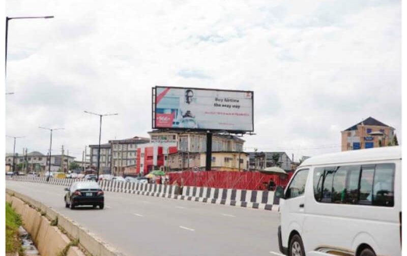 International Airport road Unipole Board by Conoil (JS)