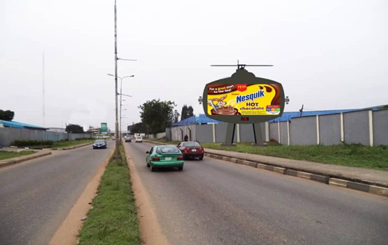 Lagos LED board Airport Road Opposite NAF Airport Maintenance Depot FTT MM2  (AM)