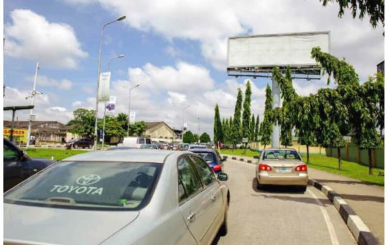 Roundabout by FAAN headquarters Unipole Boards (JS)