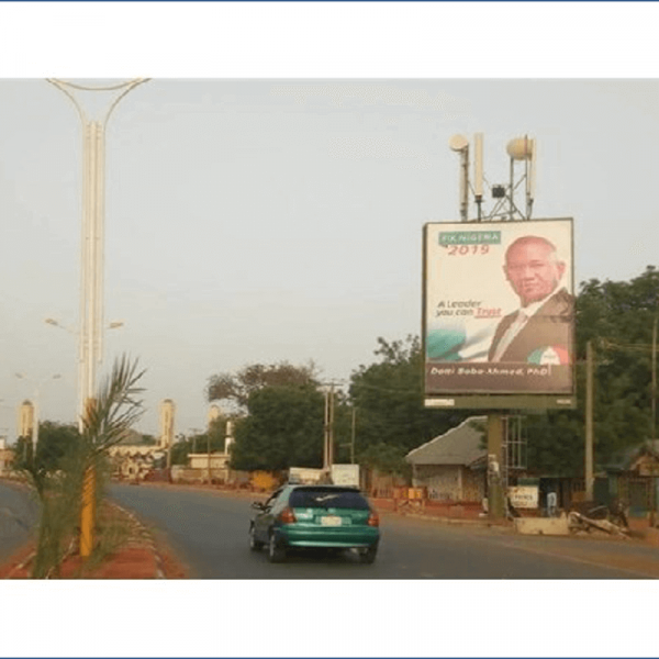 Birnin kebbi Unipole ALONG GOVT HOUSE ROAD, BY GARDENGRA ROAD INTERSECTION, OPPOSITE ZENITH BANK, BY PHCN SIGNBOARD, BIRNIN KEBBI (GO)