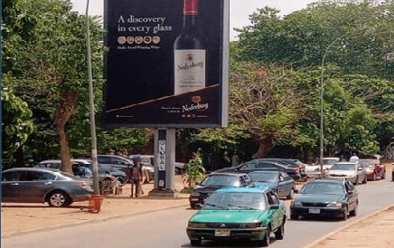 Abuja Unipole Along LHS on the Ladi Kwali Street, driving drom Herbert Macaulay Way Towards Sani Abach Way (GO)