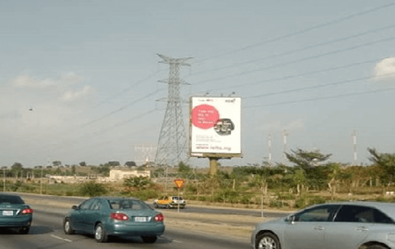 Abuja Unipole RHS  on the Airport Road , driving from NEMA Emergency Response Bay Towards Millennium Shelter Estate (GO)