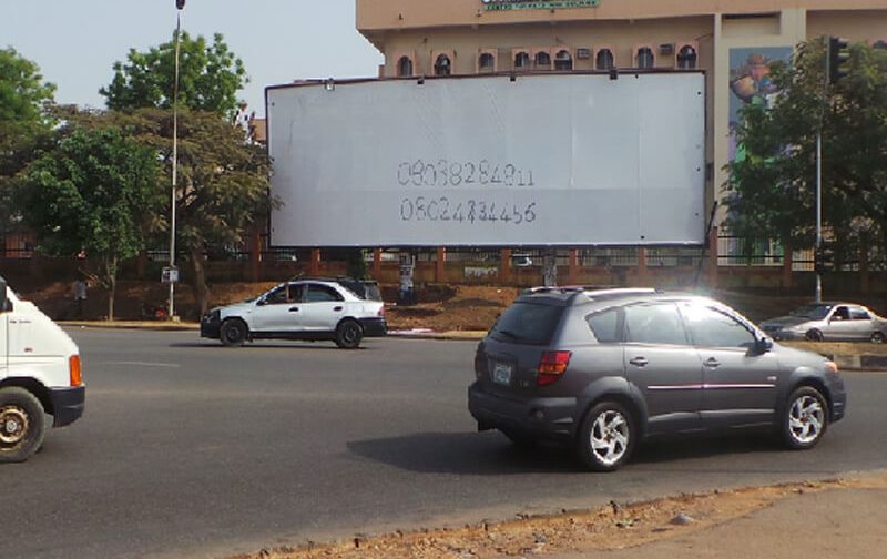 Garki Megaboard MOSHOOD ABIOLA WAY BY OLUSEGUN OBASANJO WAY T JUNCTION, GARKI (OE)