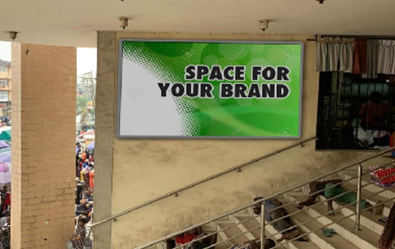 Wall panel beside wing A & B entrance stairs (OE)